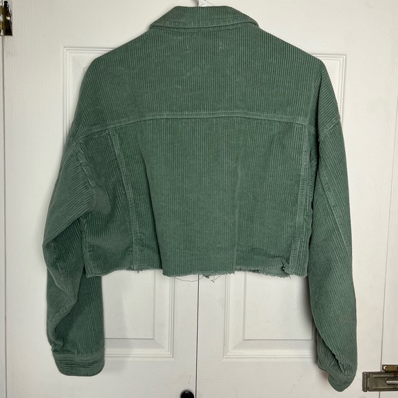 Green Corduroy Forever 21 Button Up Jacket - Picture 5 of 5